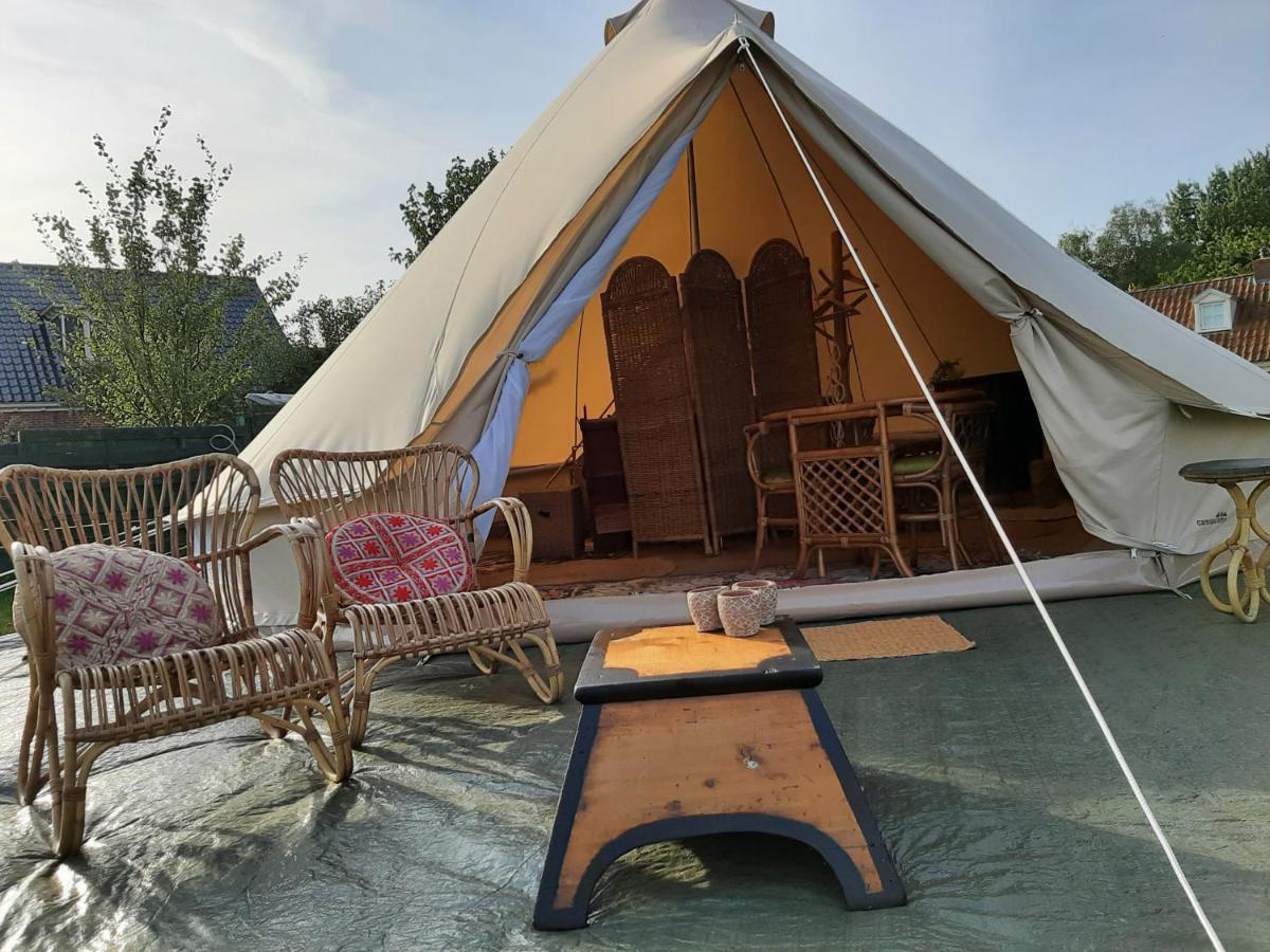 Glamping De Vrije Wind, Tentverhuur Houwerzijl ภายนอก รูปภาพ